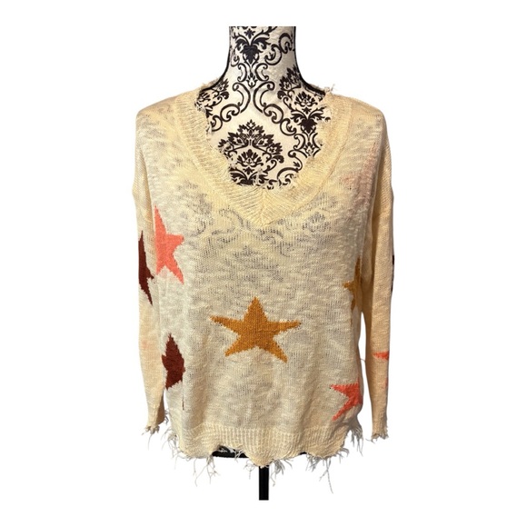 Main Strip Sweaters - MAIN STRIP Star Patterned Sweater
